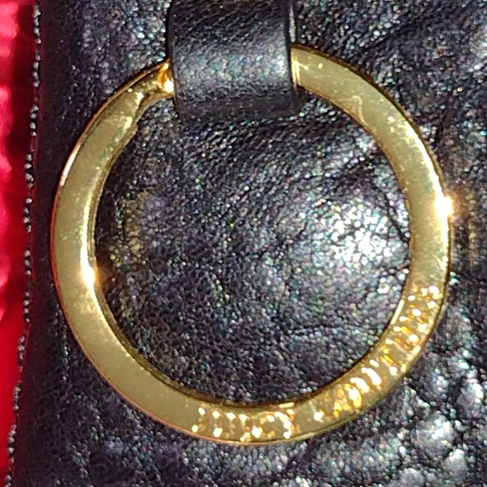 Juicy Couture Black Butter Leather LG  Wallet Clutch Gold HW NWT - Picture 9 of 13